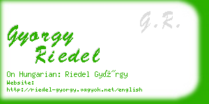 gyorgy riedel business card